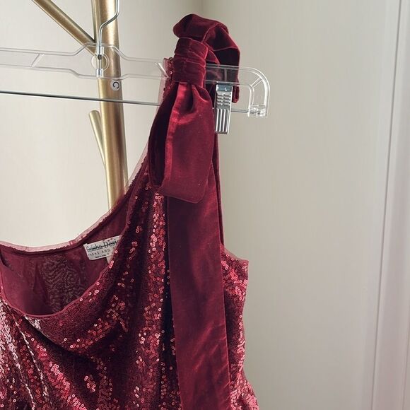 Geisha Designs One-Shoulder Fit & Flare Sequin Mini Dress Paras and Shalini 6 - Picture 7 of 9